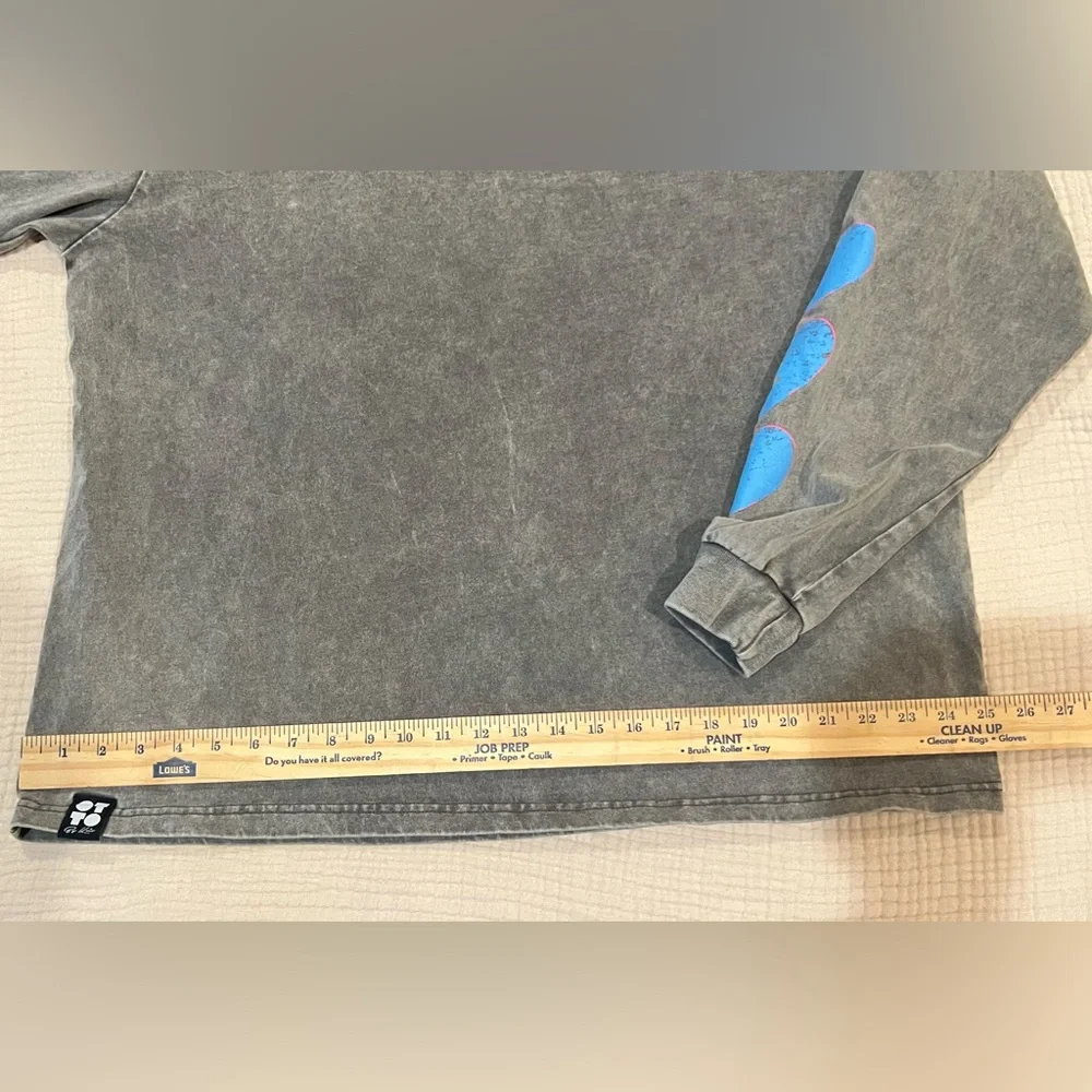 OTTO by kris Duct Taped Heart Long Sleeve Crewneck Tee Blue Heart Accents Sz XXL - Picture 14 of 15